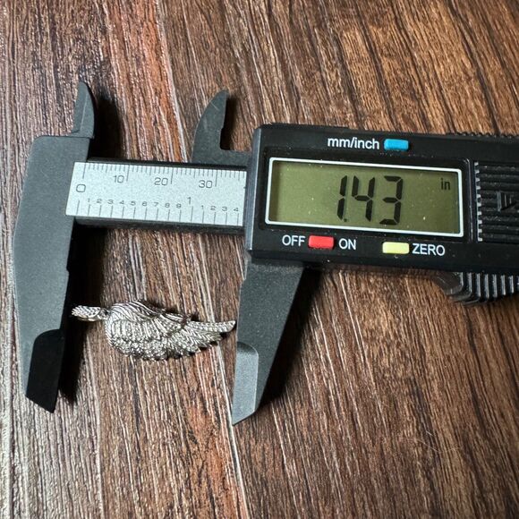 REAL DIAMONDS in STERLING SILVER BIRD / ANGEL WING PENDANT Vintage Estate 925 - Picture 13 of 13